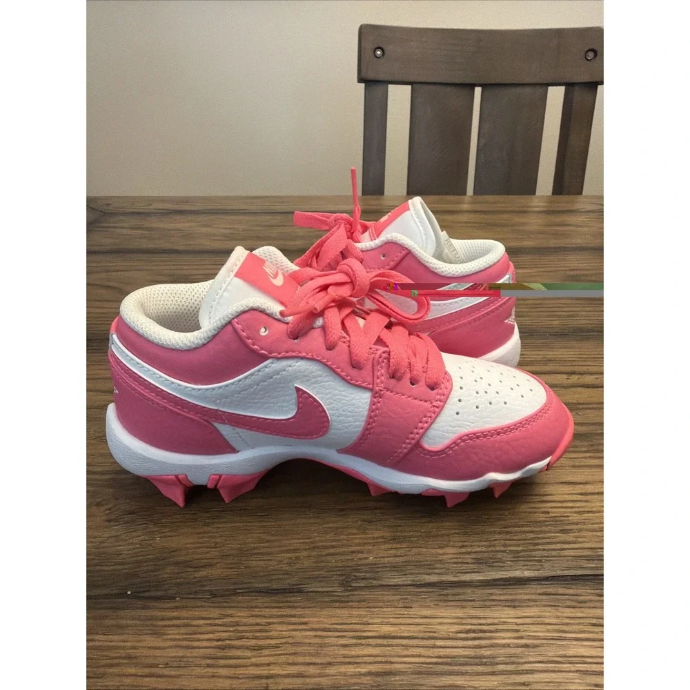 Jordan 1 Low Youth Multisport Cleat Pink 13C HF6885-102 Football Baseball